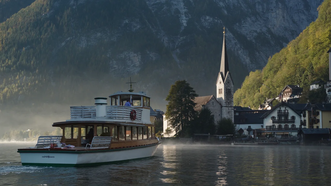 Fahrt über den Hallstätter See