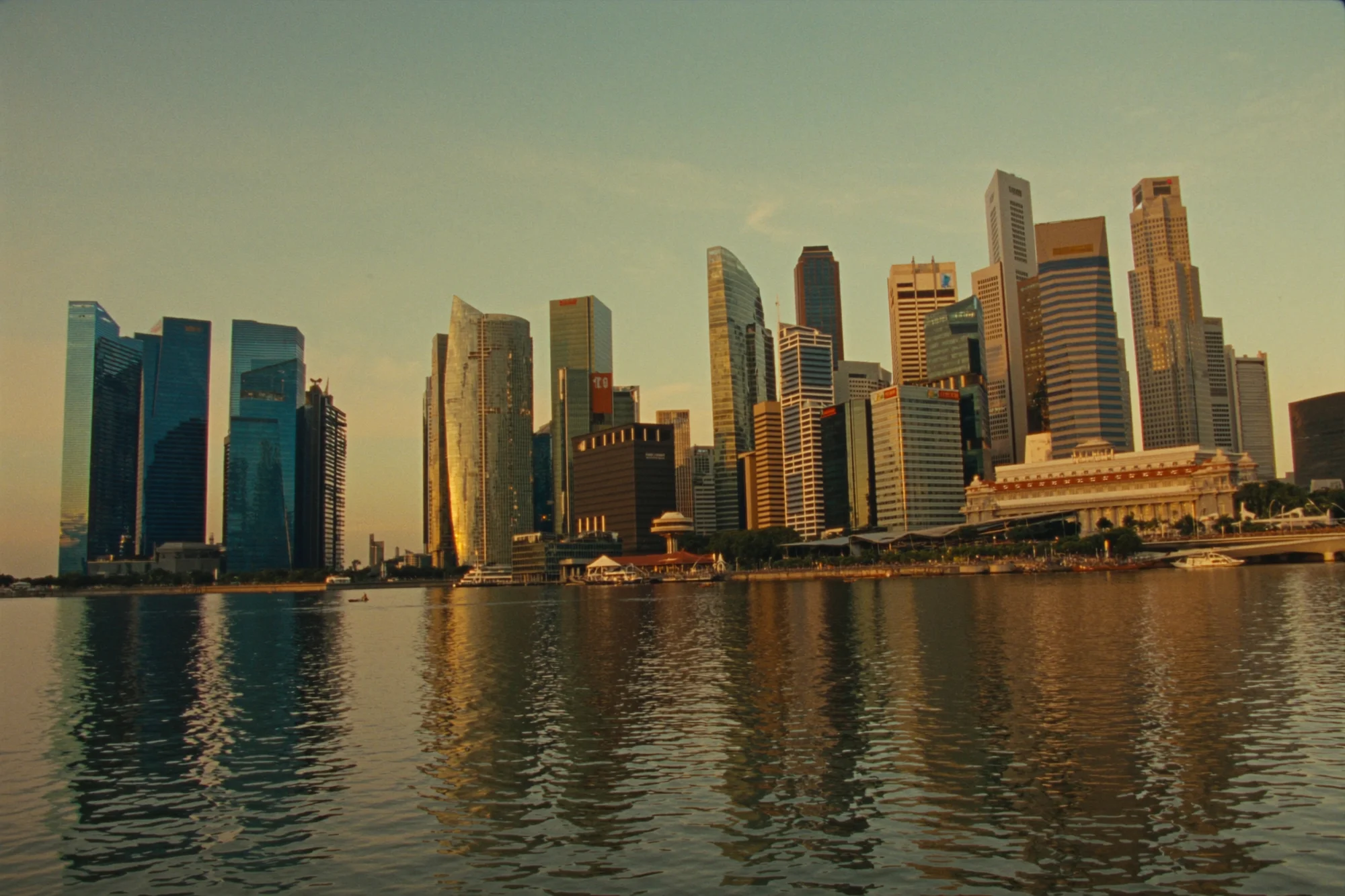 Skyline am Singapore River