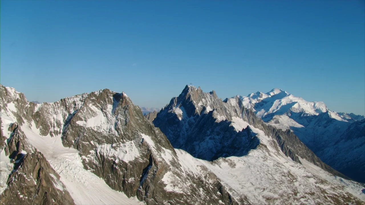 Chamonix, der Mont Blanc und die Aiguille du Midi