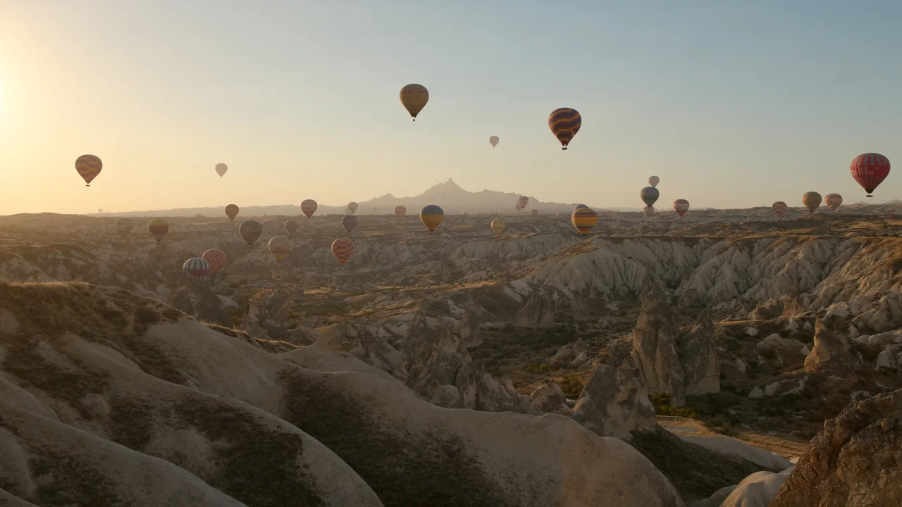 Die Ballonfahrt über Kappadokien bei Sonnenaufgang