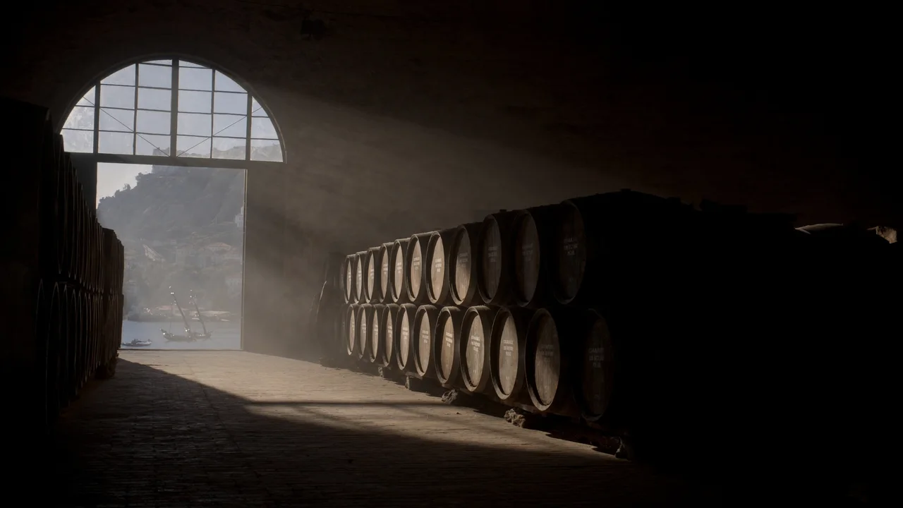 Portwein und die Kellereien in Vila Nova de Gaia